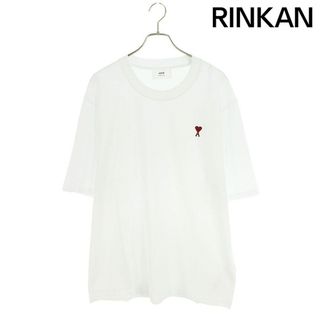 アミ(ami)のアミアレクサンドルマテュッシ  24SS  BFUTS005726 WHITE ハート刺繍Tシャツ メンズ L(Tシャツ/カットソー(半袖/袖なし))