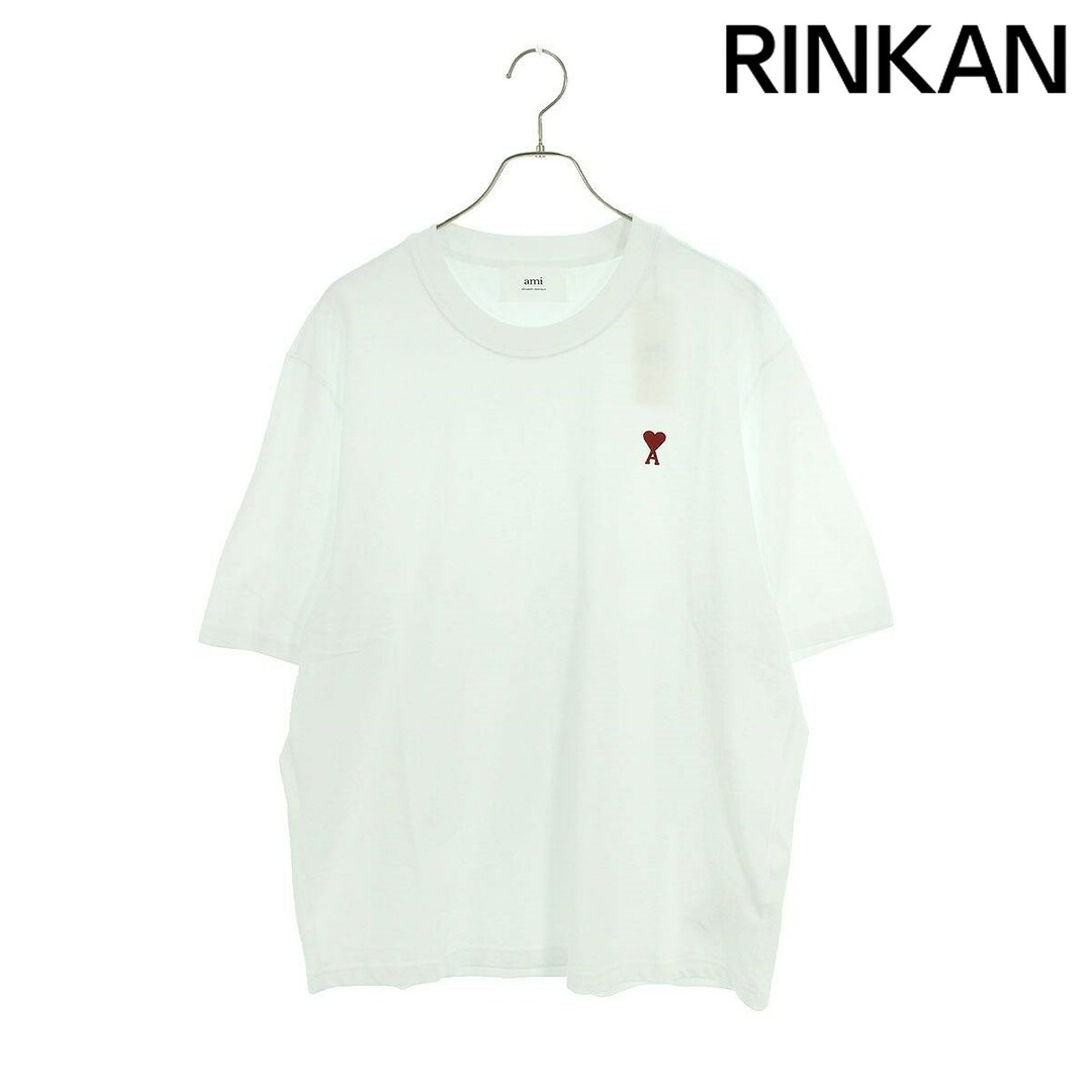 ami(アミ)のアミアレクサンドルマテュッシ  24SS  BFUTS005726 WHITE ハート刺繍Tシャツ メンズ M メンズのトップス(Tシャツ/カットソー(半袖/袖なし))の商品写真