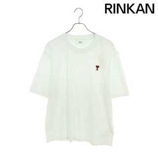 アミ(ami)のアミアレクサンドルマテュッシ  24SS  BFUTS005726 WHITE ハート刺繍Tシャツ メンズ L(Tシャツ/カットソー(半袖/袖なし))