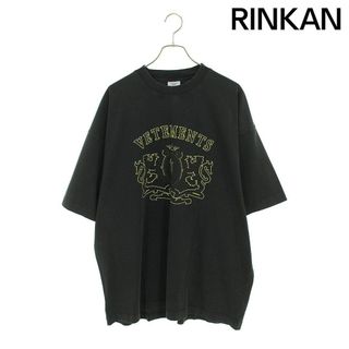 ヴェトモン(VETEMENTS)のヴェトモン  24SS  UE64TR410BY BLACKYELLOW ロイヤルロゴTシャツ メンズ S(Tシャツ/カットソー(半袖/袖なし))