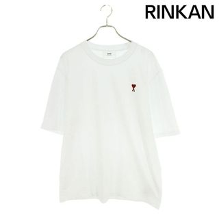 アミ(ami)のアミアレクサンドルマテュッシ  24SS  BFUTS005726 WHITE ハート刺繍Tシャツ メンズ L(Tシャツ/カットソー(半袖/袖なし))