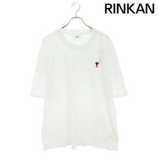 アミ(ami)のアミアレクサンドルマテュッシ  24SS  BFUTS005726 WHITE ハート刺繍Tシャツ メンズ XL(Tシャツ/カットソー(半袖/袖なし))