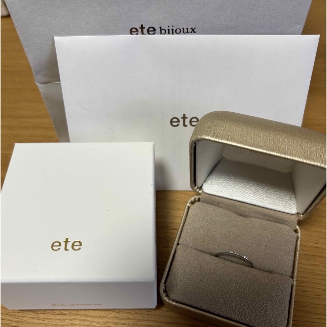 ete(エテ)のete bijoux  PT900 スキニー ダイヤモンド リング レディースのアクセサリー(リング(指輪))の商品写真