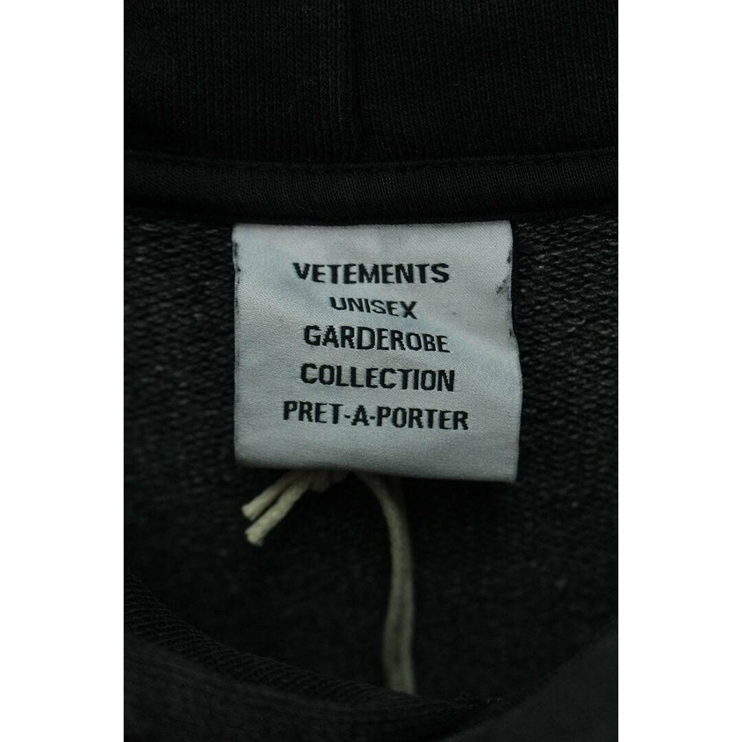 VETEMENTS(ヴェトモン)のヴェトモン  24SS  UE64HD600K WASHEDBLACK リミテッドエディションロゴパーカー メンズ M メンズのトップス(パーカー)の商品写真