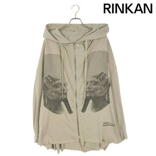 リックオウエンス(Rick Owens)のリックオウエンス  24SS  RU01D3248BAEM6 0908 LIDO ロン刺繍パーカー メンズ L(パーカー)