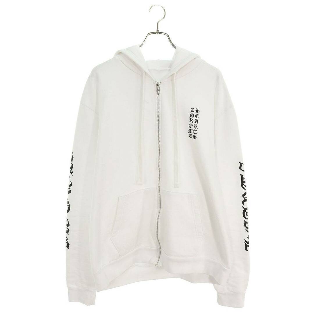 Chrome Hearts(クロムハーツ)のクロムハーツ  SWTSHRT HD ZIP 袖ロゴプリントダガージップアップパーカー メンズ L メンズのトップス(パーカー)の商品写真