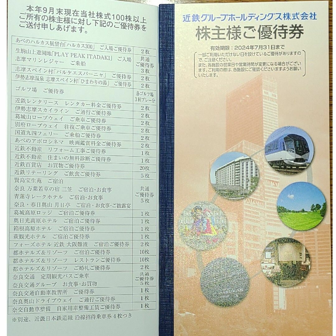 在庫２枚★近鉄電車株主優待乗車券１枚★2024年7月末迄有効★全線片道通用 F チケットの乗車券/交通券(鉄道乗車券)の商品写真