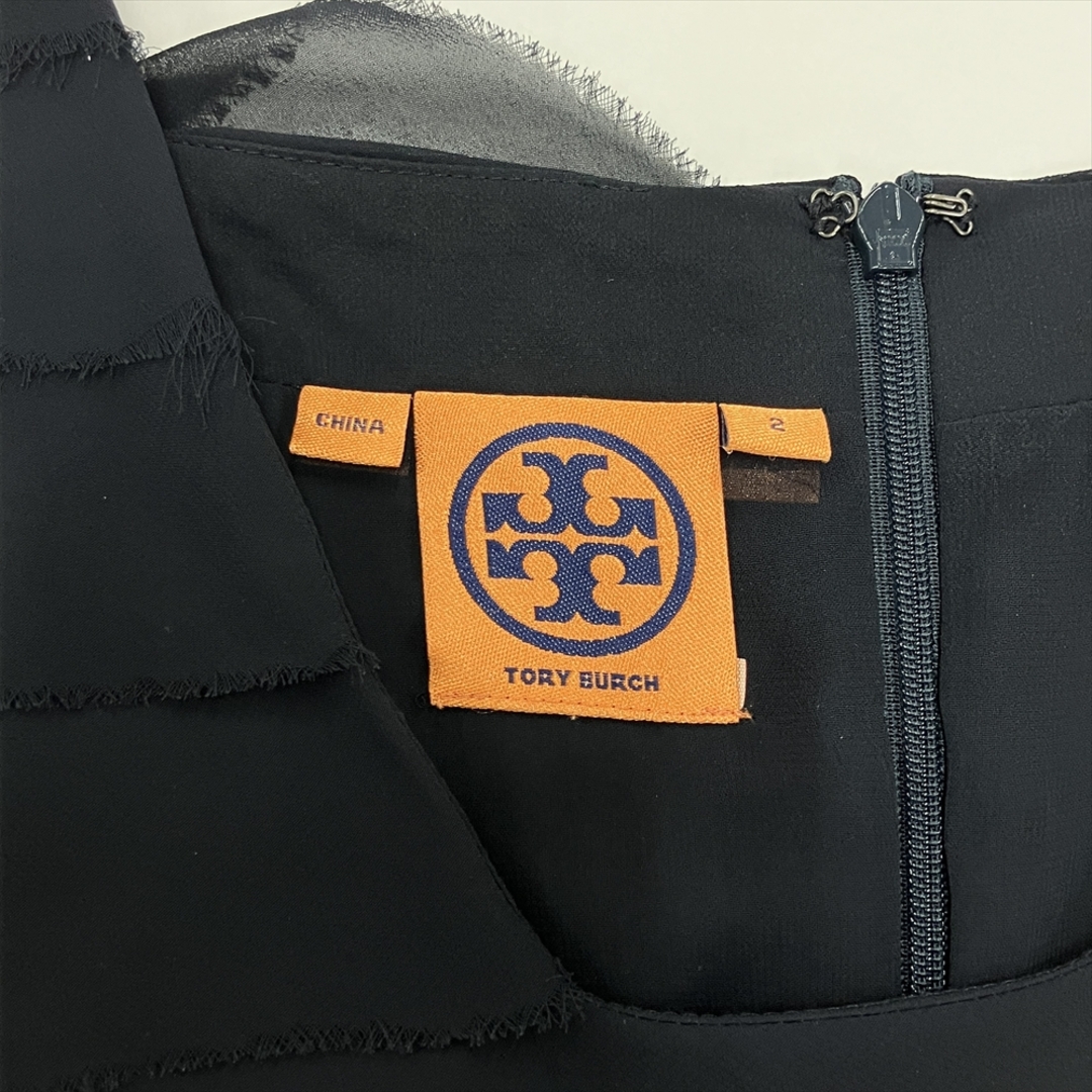 Tory Burch(トリーバーチ)のトリーバーチ Tory Burch ノースリーブ ワンピース ポリエステル ブラック 2 レディース【中古】 レディースのワンピース(その他)の商品写真