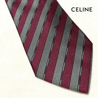 セリーヌ(celine)のCELINE セリーヌ スペイン製 ネクタイ ストライプ(ネクタイ)