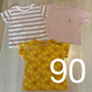 ユニクロ(UNIQLO)の女の子　半袖Tシャツ　UNIQLO 無印　90(Tシャツ/カットソー)