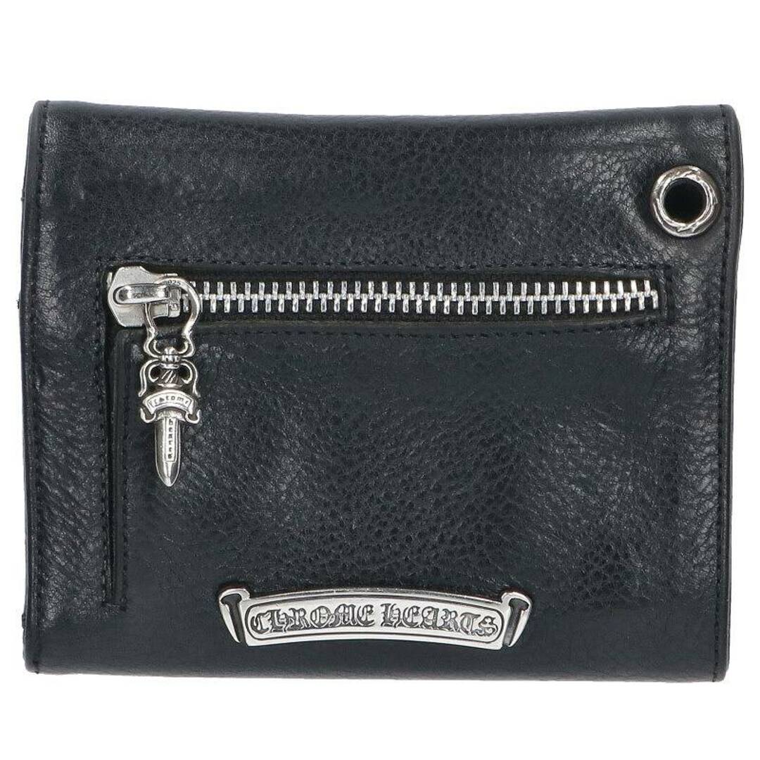 Chrome Hearts(クロムハーツ)のクロムハーツ  WAVE MINI/ウェーブミニ ヴァインダガーボタンレザーウォレット財布 メンズ ハンドメイドのファッション小物(財布)の商品写真
