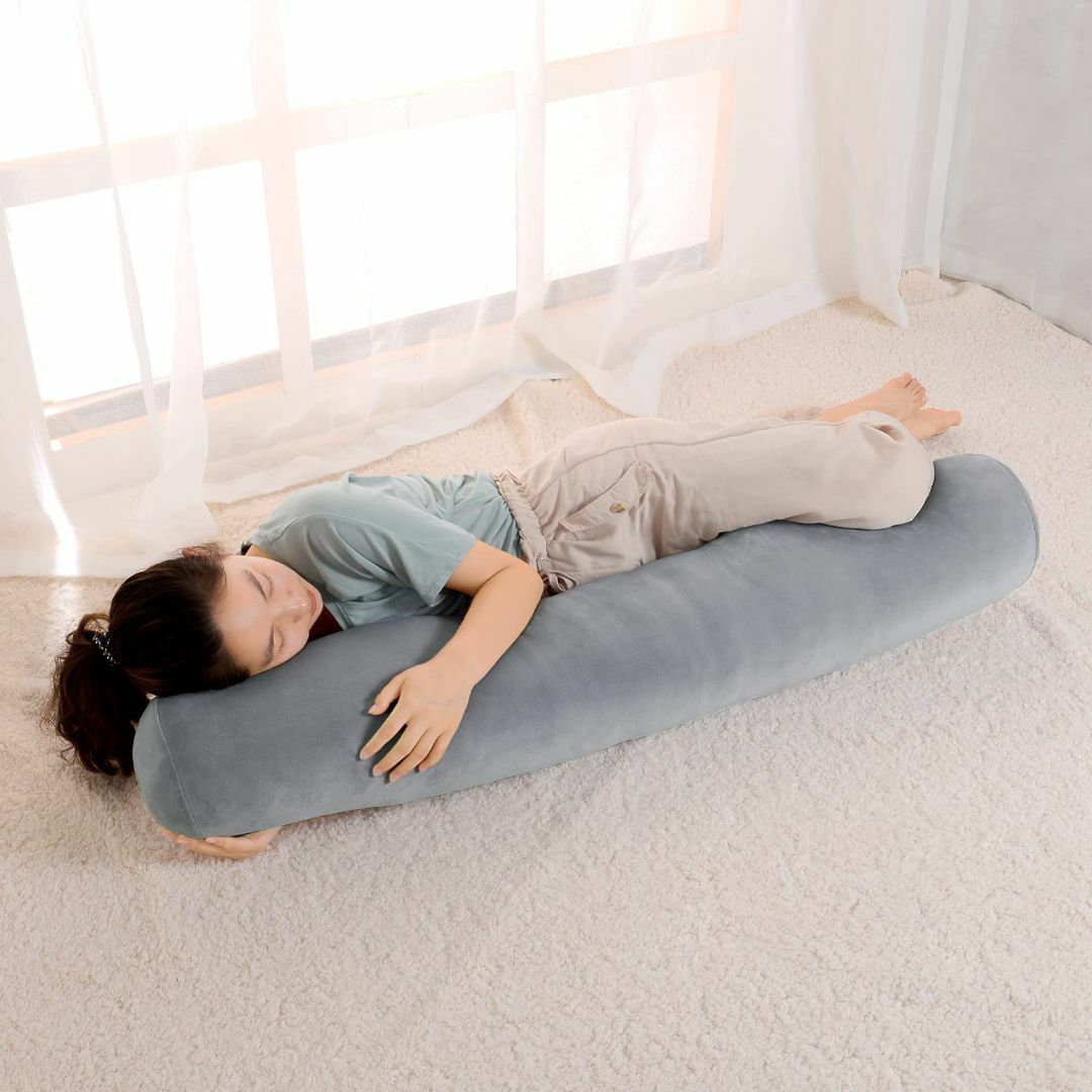 【色: グレー】Baibu Home 抱き枕 クッション 長い 気持ちいい抱き枕 インテリア/住まい/日用品の寝具(枕)の商品写真