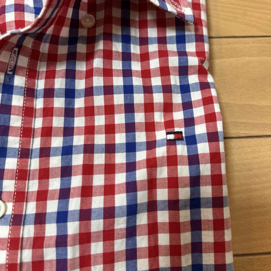 TOMMY HILFIGER(トミーヒルフィガー)の新品　トミーヒルフィガー　レディースシャツ　ギンガムチェック柄　サイズＬ レディースのトップス(シャツ/ブラウス(長袖/七分))の商品写真