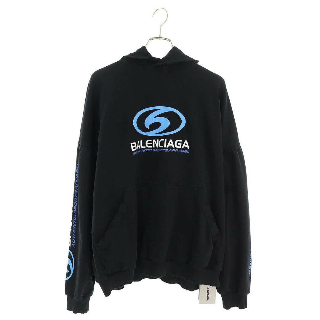 Balenciaga(バレンシアガ)のバレンシアガ  24SS  761458 TPVU7 ロゴプリントダメージ加工パーカー メンズ 2 メンズのトップス(パーカー)の商品写真