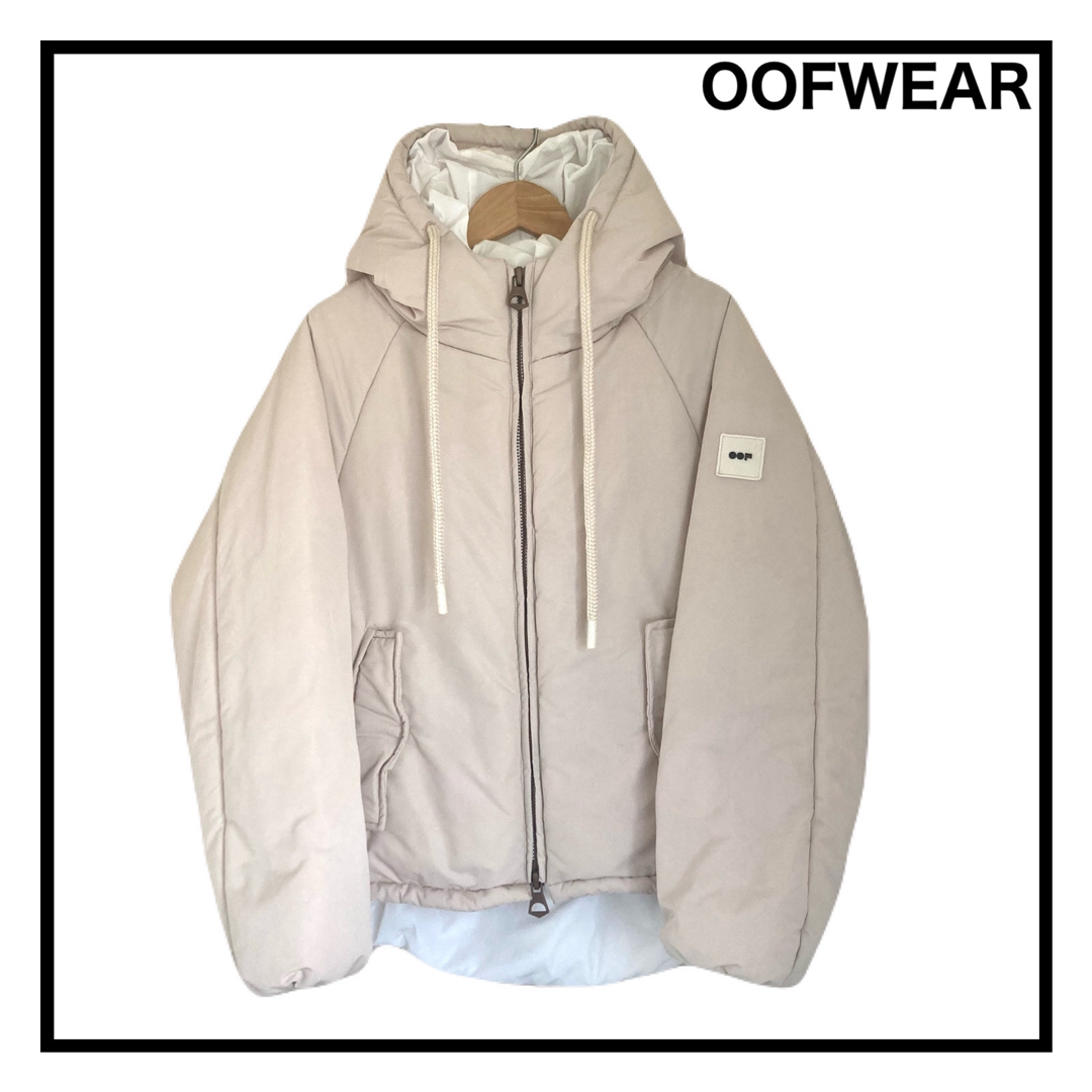 OOF WEAR　ダウンジャケット　アウター　レディース　ベージュ　フード　40 レディースのジャケット/アウター(ダウンジャケット)の商品写真