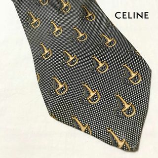 セリーヌ(celine)のCELINE セリーヌ スペイン製 ネクタイ グレー(ネクタイ)