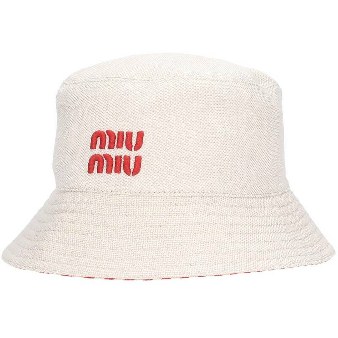 miumiu(ミュウミュウ)のミュウミュウ  24SS  5RM030 ポーチ付きリバーシブルバケットハット レディース M レディースの帽子(ハット)の商品写真