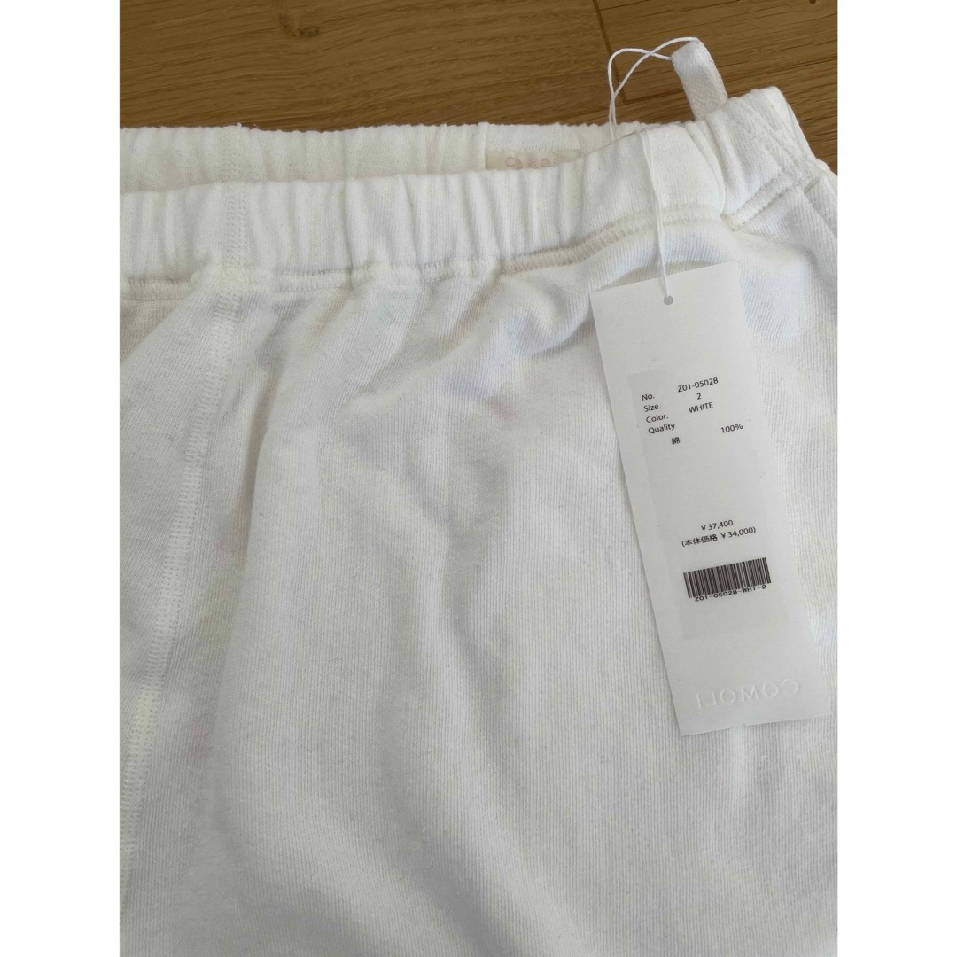 COMOLI(コモリ)のCOMOLI 24SS 製品染 裏毛 パンツ White 2 新品　スウェット メンズのパンツ(その他)の商品写真