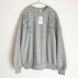 エムズエキサイト Emsexcite 花刺繍トレーナー スウェット