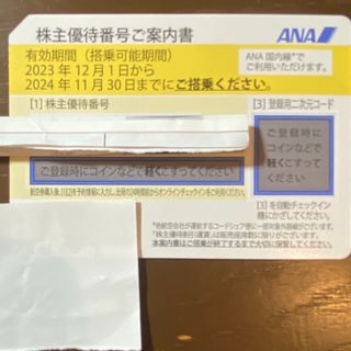 エーエヌエー(ゼンニッポンクウユ)(ANA(全日本空輸))のANA株主優待券　1枚(航空券)