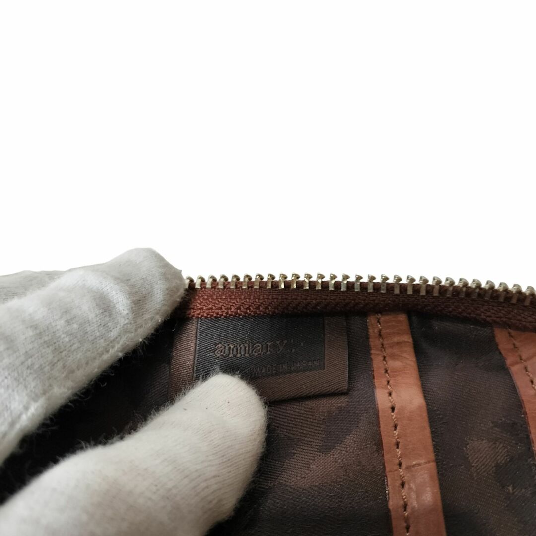 aniary(アニアリ)のアニアリ クラッチバック クロコ型押し 迷彩 ブラウン メンズのバッグ(セカンドバッグ/クラッチバッグ)の商品写真