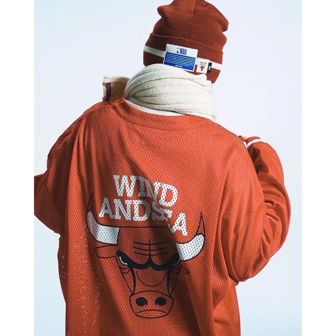 WIND AND SEA(ウィンダンシー)のWIND AND SEA×NBA CHICAGO BULLS コラボ ビーニー メンズの帽子(ニット帽/ビーニー)の商品写真