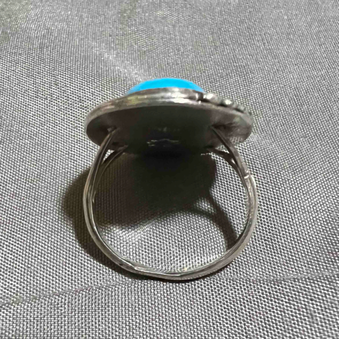 インディアンジュエリー　ターコイズ　silverリング　ナバホ族 メンズのアクセサリー(リング(指輪))の商品写真