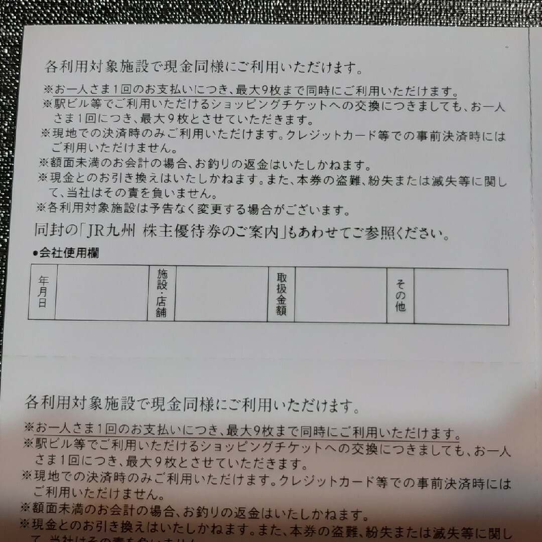 JR(ジェイアール)のJR九州旅客鉄道　株主優待券　１日乗車券 チケットの優待券/割引券(その他)の商品写真