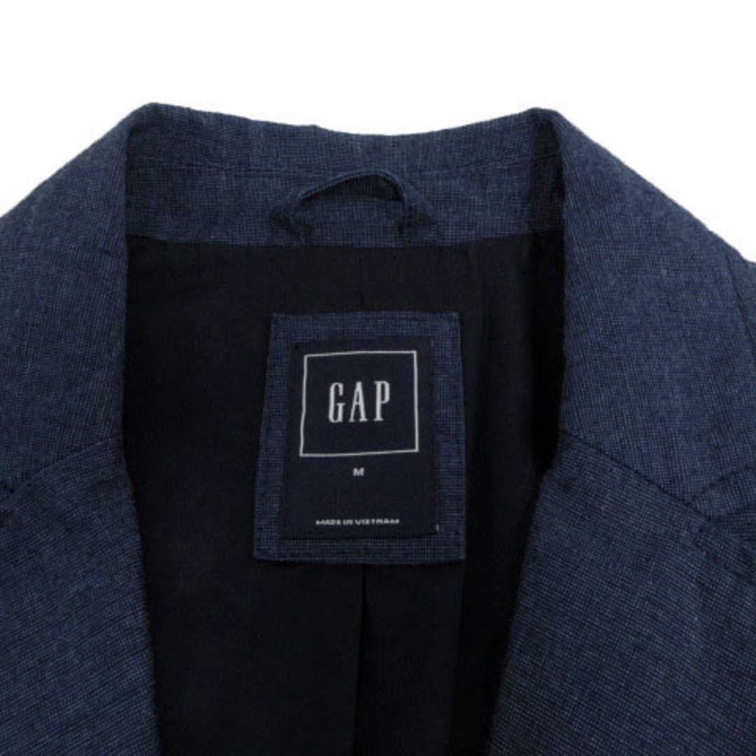 GAP(ギャップ)のギャップ GAP ジャケット テーラードカラー 2B コットン 青 紺 M メンズのジャケット/アウター(テーラードジャケット)の商品写真