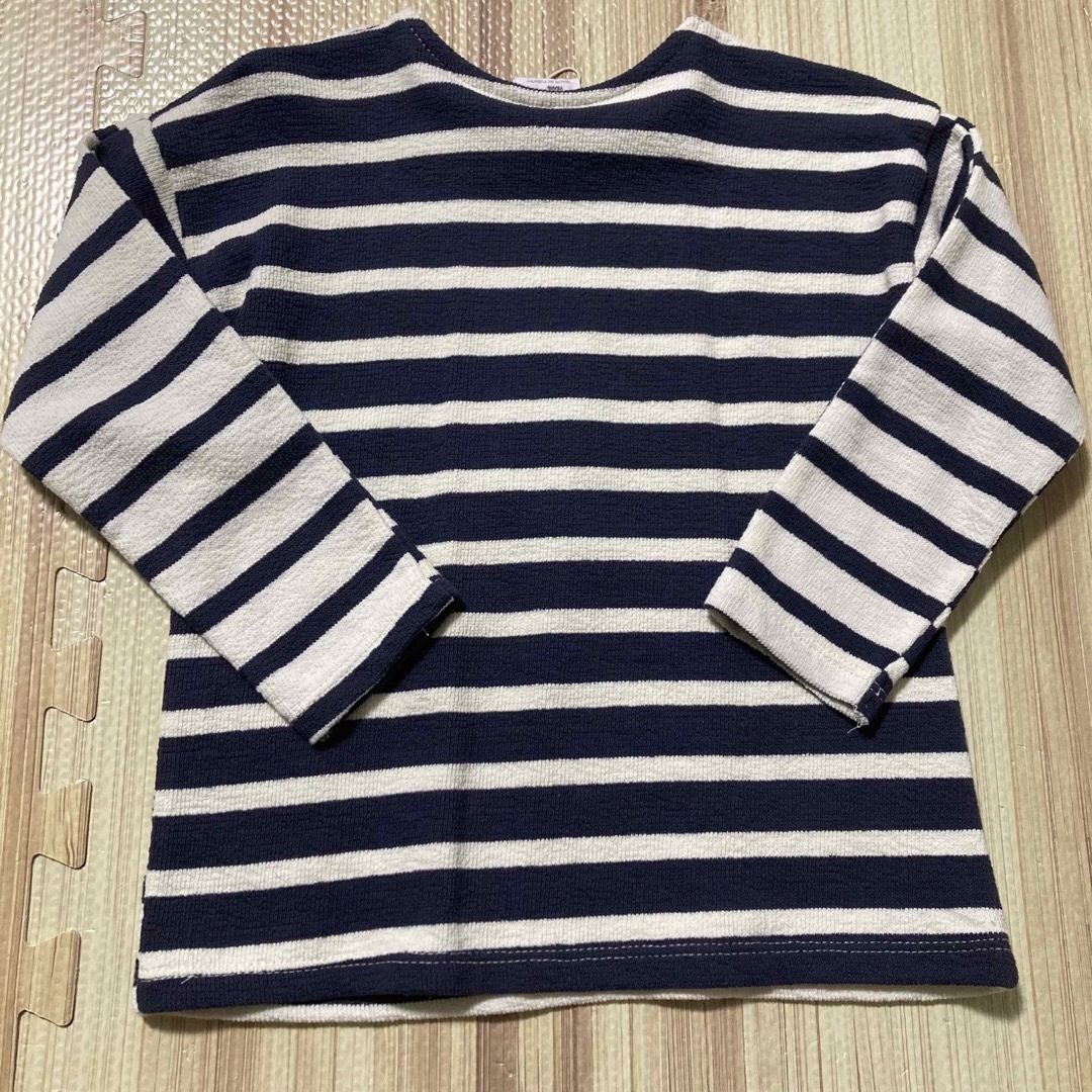 ZARA KIDS(ザラキッズ)のZARA ボーダー　ロンT 長袖Tシャツ　カットソー キッズ/ベビー/マタニティのキッズ服男の子用(90cm~)(Tシャツ/カットソー)の商品写真