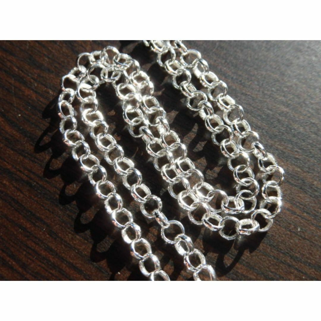 新品✠シルバー925ロールチェーン　ネックレス　刻印アリ　4mm50cm✠✠ レディースのアクセサリー(ネックレス)の商品写真