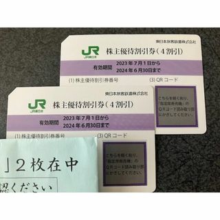 ジェイアール(JR)のJR東日本旅客鉄道 株主優待割引券2枚と株主サービス券1冊のセット(その他)