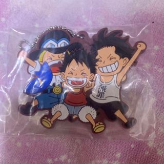 ワンピース(ONE PIECE)のワンピース　ラバーマスコット　バディコレ　ルフィスペシャル　ルフィ&エース&サボ(キャラクターグッズ)