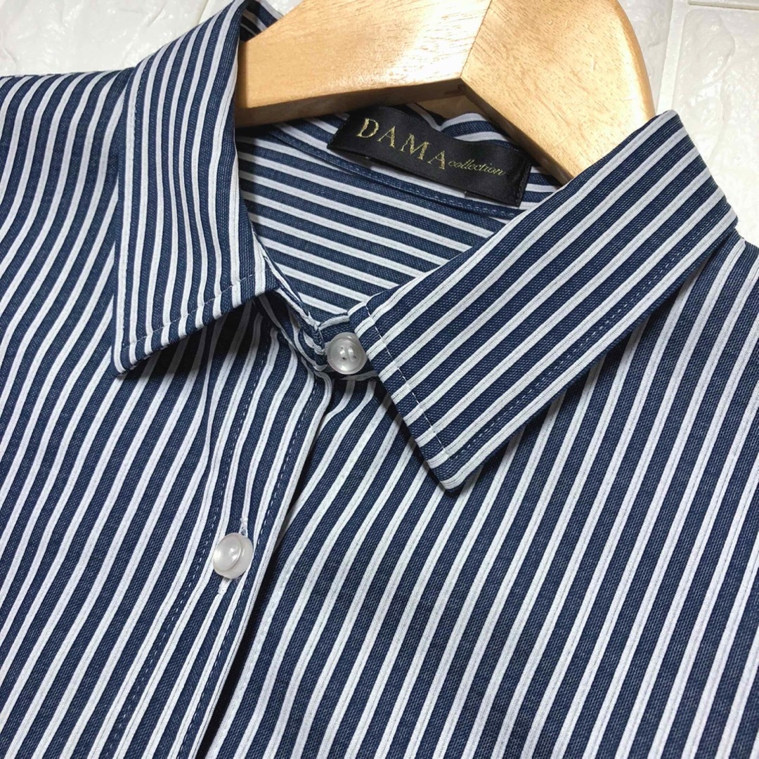 dinos(ディノス)のダーマコレクションの爽やかストライプシャツS レディースのトップス(シャツ/ブラウス(長袖/七分))の商品写真