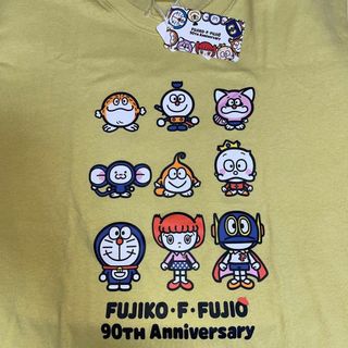 L　藤子不二雄ワールド　黄　Tシャツ　藤子・F・不二雄　生誕90周年、他　グレー(その他)