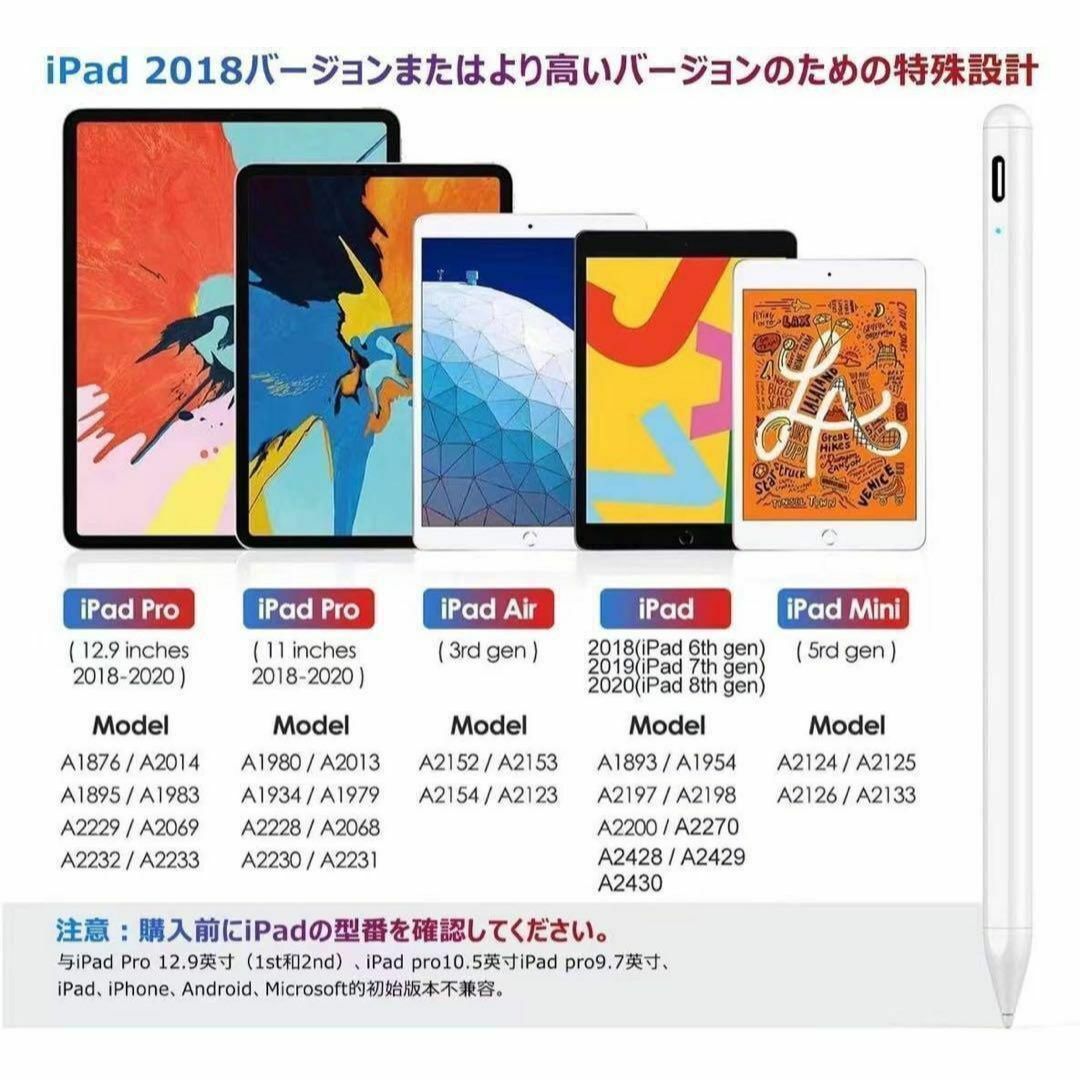 新品✨iPad タッチペン アップルペンシル 極細 高感度 軽量 スタイラスペン スマホ/家電/カメラのPC/タブレット(その他)の商品写真