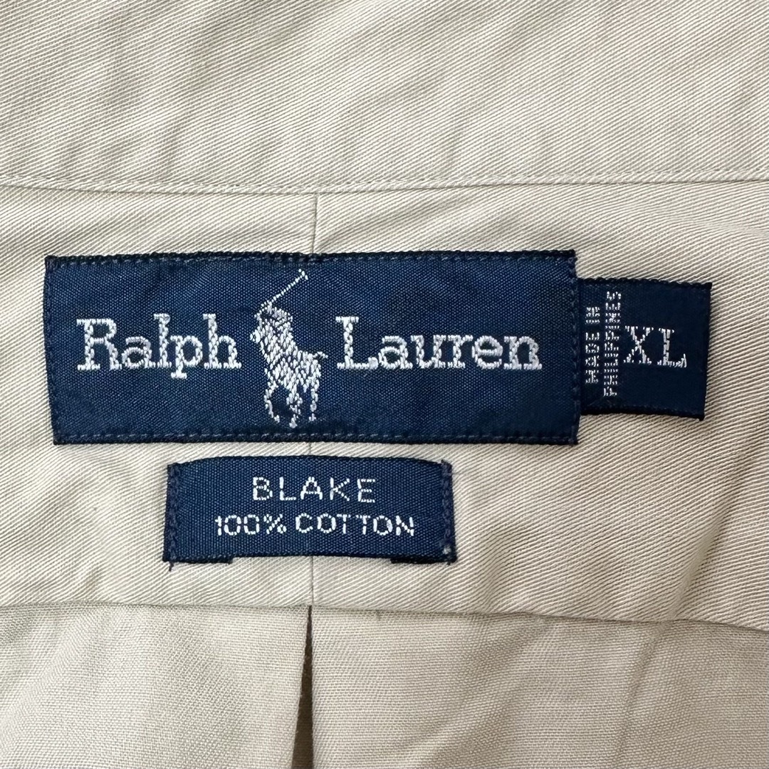 POLO RALPH LAUREN(ポロラルフローレン)の美品★ラルフローレン★半袖シャツ★BLAKE★無地★ベージュ/カーキ 系★XXL メンズのトップス(シャツ)の商品写真