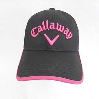 キャロウェイ(Callaway)のキャロウェイ ゴルフ キャップ 帽子 ロゴ ベア クマ 黒 ブラック ピンク(ウエア)
