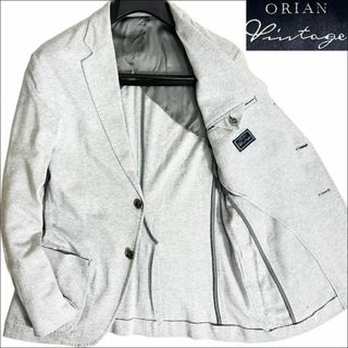 ORIAN - J7004美品 オリアンヴィンテージ ジオメトリック柄アンコンジャケット 灰46