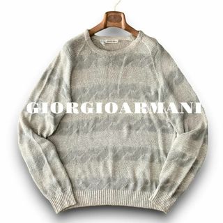 ジョルジオアルマーニ(Giorgio Armani)の美品 春ニット Mサイズ 『ジョルジオアルマーニ』ローゲージ ニット セーター(ニット/セーター)