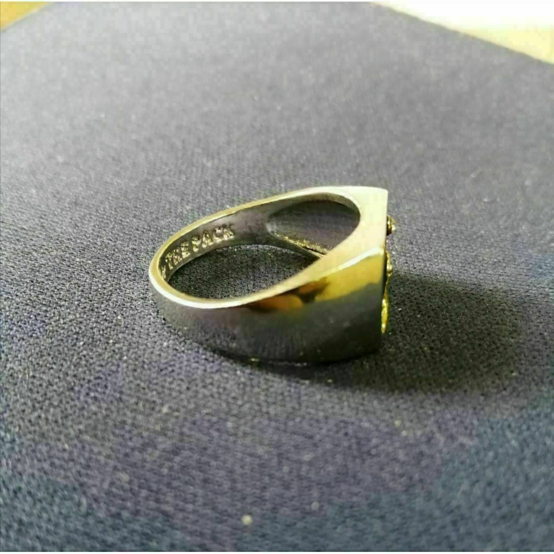 【A006】リング　メンズ　指輪　シルバー　オオカミ　ウルフ　月　ムーン　20号 メンズのアクセサリー(リング(指輪))の商品写真