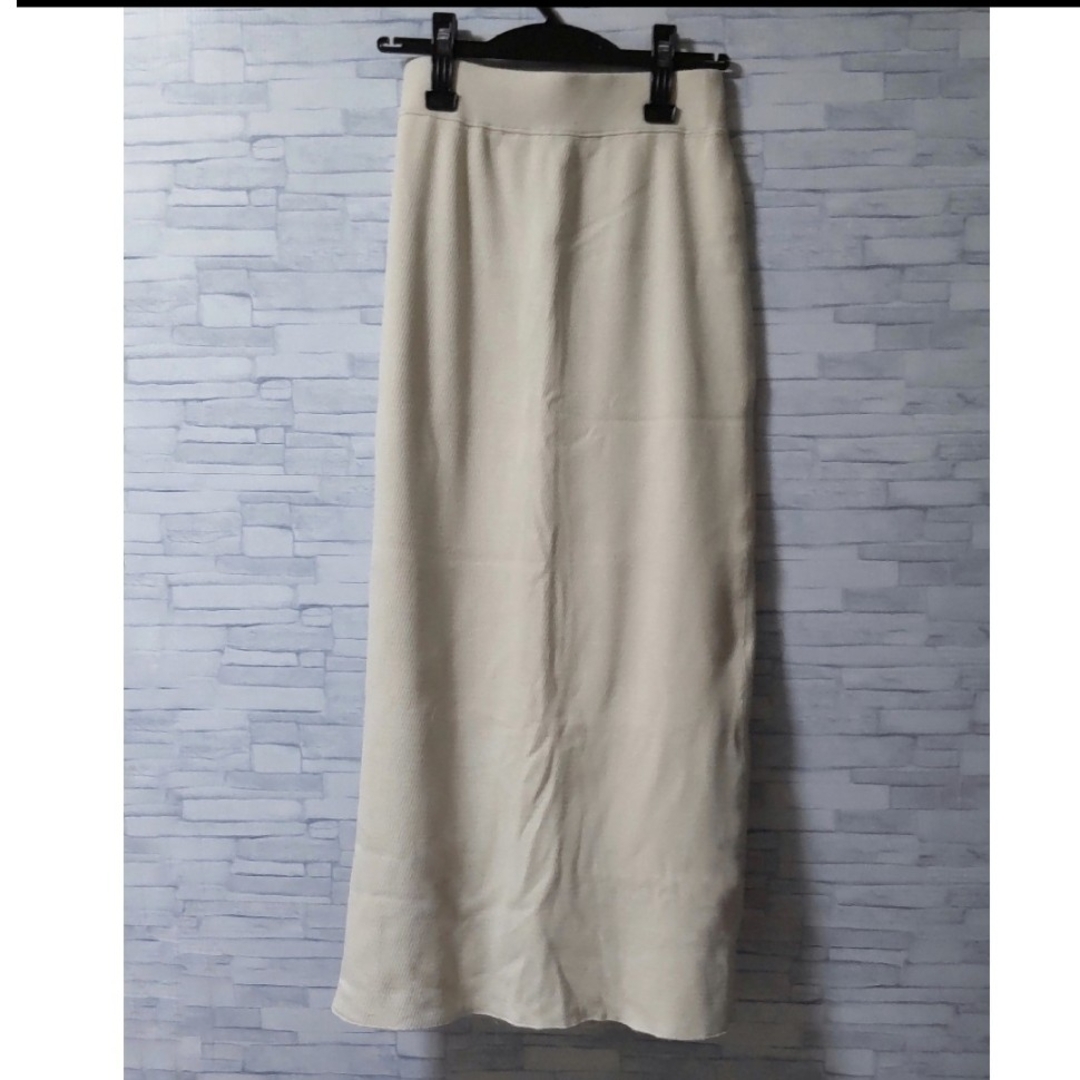 GALLARDA GALANTE(ガリャルダガランテ)のガリャルダガランテ サーマルペンシルスカート オフホワイト アイボリー レディースのスカート(ロングスカート)の商品写真