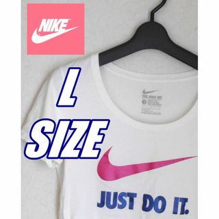 ナイキ(NIKE)のL nike tシャツ レディースtシャツ ホワイト トップス 半袖 カワイイ(Tシャツ(半袖/袖なし))