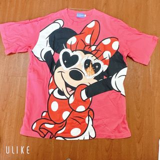 【男女兼用】ディズニーリゾート ミニー ピンク Tシャツ Lサイズ(Tシャツ(半袖/袖なし))