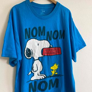 ビンテージピーナッツ(Vintage PEANUTS)のピーナッツ ヴィンテージ スヌーピー ウッドストック Tシャツ ブルー(Tシャツ/カットソー(半袖/袖なし))