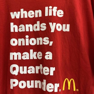 マクドナルド(マクドナルド)のマクドナルド McDonald 企業 ビッグロゴTシャツ オーバーサイズ(Tシャツ/カットソー(半袖/袖なし))