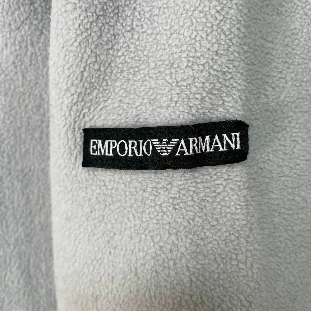 Emporio Armani(エンポリオアルマーニ)の90s イタリア製 エンポリオ アルマーニ フリース ジャケット 袖ロゴ グレー メンズのジャケット/アウター(テーラードジャケット)の商品写真