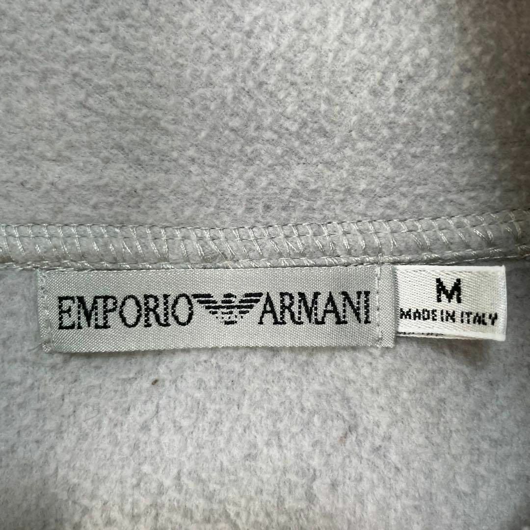 Emporio Armani(エンポリオアルマーニ)の90s イタリア製 エンポリオ アルマーニ フリース ジャケット 袖ロゴ グレー メンズのジャケット/アウター(テーラードジャケット)の商品写真