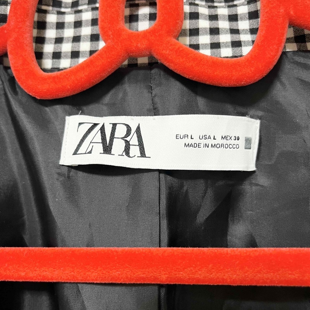 ZARA(ザラ)のZARA ミニ丈ジャケット ギンガムチェック レディースのジャケット/アウター(テーラードジャケット)の商品写真