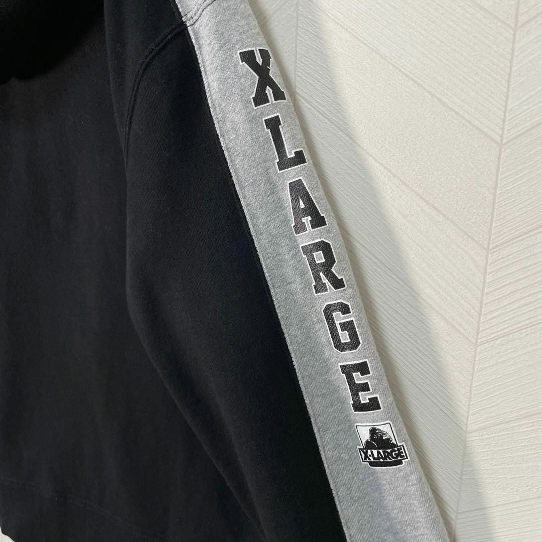 XLARGE(エクストララージ)のエクストララージ スウェット パーカー ジップアップ 袖ロゴ キッズ 140 キッズ/ベビー/マタニティのキッズ服女の子用(90cm~)(Tシャツ/カットソー)の商品写真